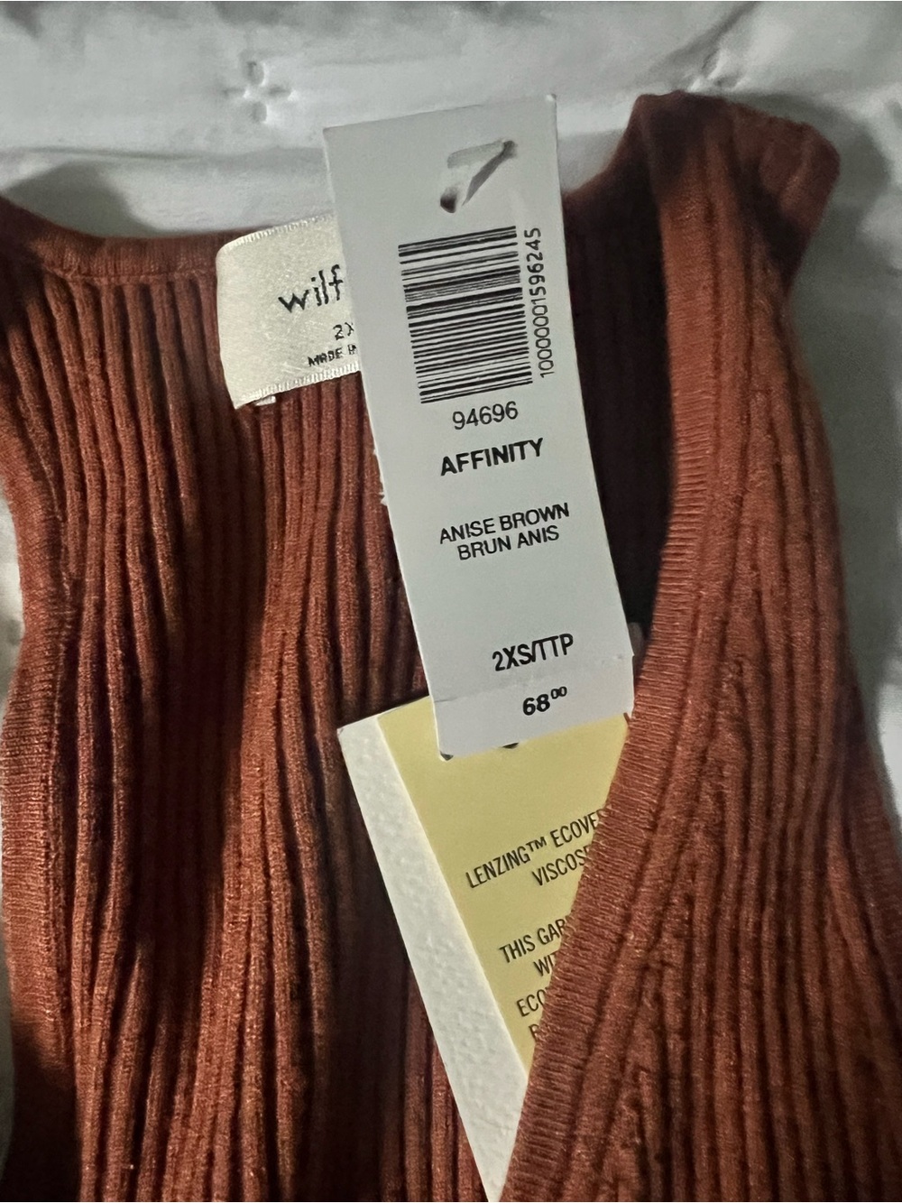 Wilfred Ribbed Button-Front Tank Top - Picture 2 of 3